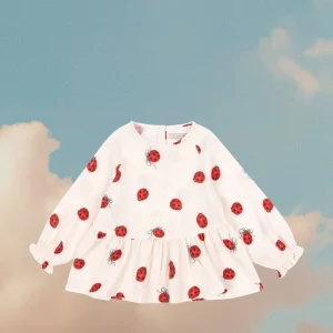 Konges Sløjd Overdele | Coco ladybug bluse - ladybug bow