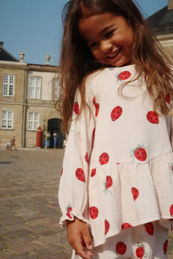 Konges Sløjd Overdele | Coco ladybug bluse - ladybug bow