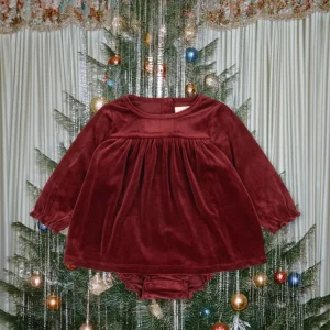 Konges Sløjd Overdele | Jingle twinkle romper - red dahlia