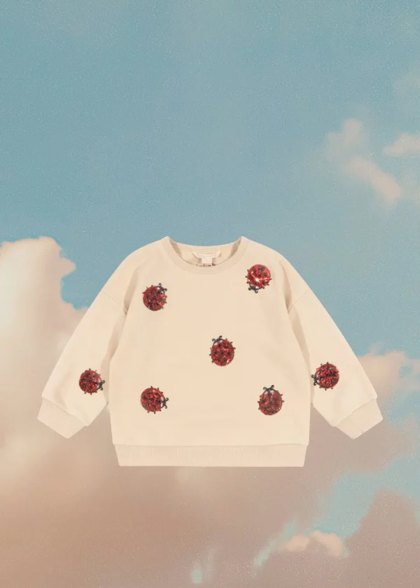 Konges Sløjd Overdele | Lou Ladybug Sweatshirt - ladybug glitter