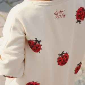 Konges Sløjd Overdele | Lou Ladybug Sweatshirt - ladybug glitter