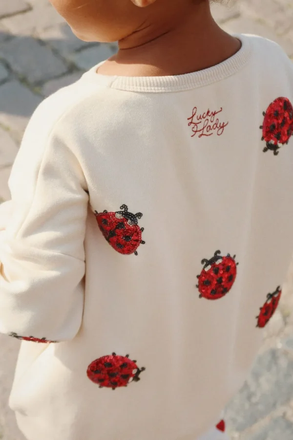 Konges Sløjd Overdele | Lou Ladybug Sweatshirt - ladybug glitter