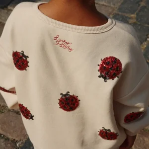 Konges Sløjd Overdele | Lou Ladybug Sweatshirt - ladybug glitter