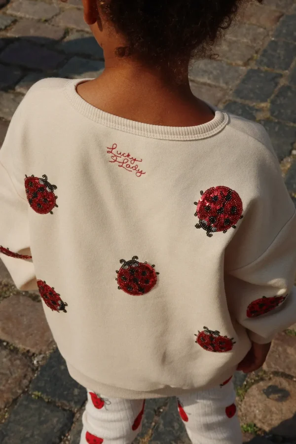 Konges Sløjd Overdele | Lou Ladybug Sweatshirt - ladybug glitter