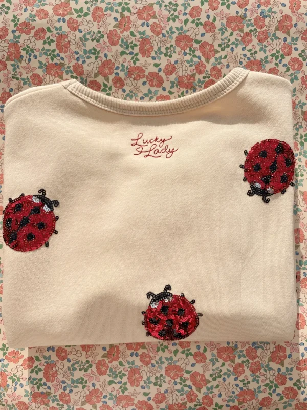 Konges Sløjd Overdele | Lou Ladybug Sweatshirt - ladybug glitter